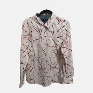 Tommy Hilfiger White and Pink Patterned Blouse